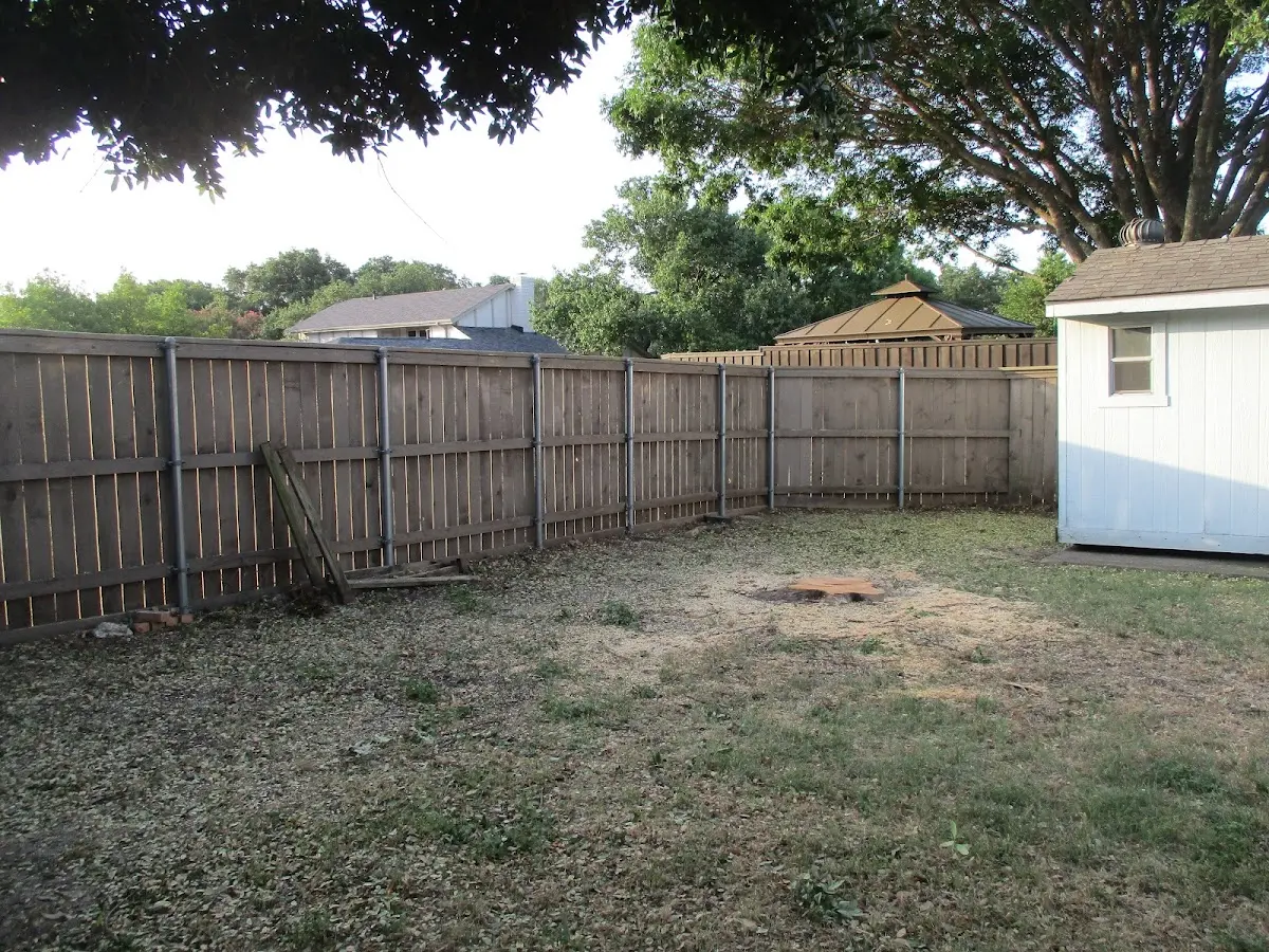 Cleared yard after professional tree removal in Deanville